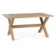 Table à manger en bois naturel 160x95x75 Wabi Home style rustique