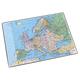 Läufer 45347 Landkarten-Schreibtischunterlage Europa, rutschfeste Schreibunterlage mit Europakarte, 40x53 cm, mit transparenter Seitentasche, 53 x 40 cm