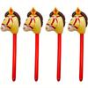 Easter Inflatable Horse Head Stick Children's Toy Stick Horse Head Animal Stick Three-piece And Four-piece Set, Inflatable Children's Toy Stick, Pool Entertainment Toy, Essential Inflatable Toy