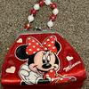 Disney Accessories | Disney's Minnie Mouse Childs Purse Beaded Handle, Red With White Polka Dots | Color: Red/White | Size: Osbb