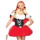 LEG AVENUE 83615 - Rotkäppchen Kleid Mit Angenähtem Kapuzenumhang Kostüm Damen Karneval, XL (EUR 44-46)
