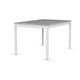 Table extensible SNAP gris béton piétement laqué blanc 130x90 cm