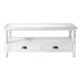 Table basse 2 tiroirs blanche