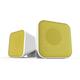 Speedlink SNAPPY-Stereolautsprecher für Notebook oder Smartphone - aktiver Stereo-Lautsprecher - weiß-gelb