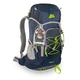 Marsupio® TOBA 30L Trekking Rucksack (30 Liter Reise Camping Hiking Rucksack Pfeife Regencover + LED Plus), Farbe:Navy - Blue;Größe:30 L