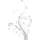 Indigos WG30310-90 Wandtattoo w310 Blume Ast Äste Baum Pflanze Wandaufkleber 120 x 74 cm, silber