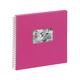 Pagna 13938-34 Passepartout-Spiralalbum 310 x 320mm, Leineneinband mit Passepartout, weißer Fotokarton, dunkelrosa