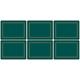 Pimpernel 30,5 x 23 cm MDF mit Kork Rückseite Platzsets, 6 Stück, Classic Smaragd