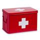 Zeller 18116 Medizin-Box, Metall, rot, ca. 32 x 19,5 x 20 cm