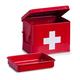 Zeller 18115 Medizin-Box, Metall, ca. 21,5 x 16 x 16 cm, rot