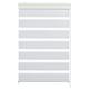 GARDINIA Doppelrollo mit Kassette, Duo-Rollo/ Seitenzugrollo, Transparente und blickdichte Streifen, Alle Montage-Teile inklusive, Weiß, 60 x 160 cm (BxH)