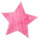 Pilepoil Teppich für Kinder - stern rosa 140 x 140 cm - Kunstpelz - französische Herstellung