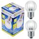 Long Life Lamp Company Halogen-Energiesparlampen, klein, Golfballform, 10er-Pack, glas, warmweiß, 40 W, E27 (Edison Screw) 28 watts