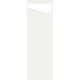 Duni 161701 Sacchetto Schmale Bestecktaschen mit gefalteten Dunisoft Servietten innen, 7 x 23 cm, 240 Stück, weiß und weiß