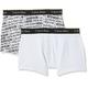 Calvin Klein Jungen Boxershorts 2PK Trunk, Weiß (White PR/White 101), 128-140 (Herstellergröße: 8-10)