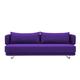Canapé lit design JASPER en tissu laine violet couchage 70/140*200cm SOFTLINE