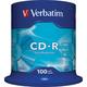 Verbatim CD-R Extra Protection 700 MB, 100er Pack Spindel, Oberfläche weiß, CD Rohlinge, 52x Brenngeschwindigkeit mit langer Lebensdauer & Extraschutz, leere CDs, Audio CD Rohling