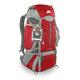 Marsupio® Nevada 40 L Trekking Rucksack (40 Liter Reise Camping Hiking Rucksack Pfeife Regencover + LED Plus), Farbe:Gray - Red;Größe:40 L