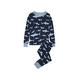 Hatley Jungen Organic Cotton Long Sleeve Printed Pyjama Sets Zweiteiliger Schlafanzug, Shark Frenzy, 4 Jahre