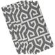 E By Design N4GN368GY2-10 Serviette mit geometrischem Druck, 25,4 x 25,4 cm, Grau