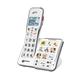 Geemarc AmpliDECT 595 schnurloses verstärktes 50 dB Schwerhörigentelefon mit Fototasten, Anrufbeantworter, Sprachansage und SOS Taste - Deutsche Version