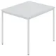 Table rectangulaire, tube rond plastifié, l x p 800 x 800 mm, gris / gris