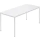 Table rectangulaire, tube carré plastifié, l x p 1600 x 800 mm, blanc / gris
