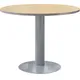 Table à pied central, Ø 1000 mm, hauteur 720 mm, façon hêtre / coloris alu