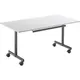 Table mobile à plateau rabattable, h x l x p 720 x 1200 x 800 mm, gris