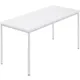 Table rectangulaire, tube carré plastifié, l x p 1400 x 700 mm, blanc / gris