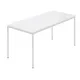 Table rectangulaire, tube carré plastifié, l x p 1500 x 800 mm, blanc / gris