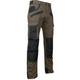 LMA - Pantalon de travail bicolore avec poches genouillères TOURBE Taupe / Noir 42 - Taupe / Noir