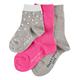 FALKE Kinder Girl Mixed Uni-Dots 3-Pack K SO Socken, Mehrfarbig (Sortiment 10), 35-38 (3er Pack)