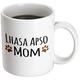 3dRose Lhasa Apso Hund, Hunde, Pfotenabdrücke, Schlamm, für Mama, für Hundebesitzer, verwandelt Tasse, Keramik, 10,16 x 7,62 x 9,52 cm, Braun