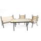 Petra's Bastel News A-GMH08FS1 Tischgruppe, bestehend aus 1 x Tisch, 1 x Gartenbank und 2 Stühle aus Holz, 4-teilig
