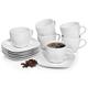 Sänger Kaffeetassen Set 'Bilgola' aus Porzellan 6er Set | Bestehend aus Tassen und Untertassen | Füllmenge 175 ml | Perfekt aufeinander abgestimmtes Set