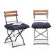 Relaxdays Sitzkissen 45 x 45 cm, 2er Set Gartenstuhlauflage mit Band, bequeme Sitzpolster für Garten und Heim, grau
