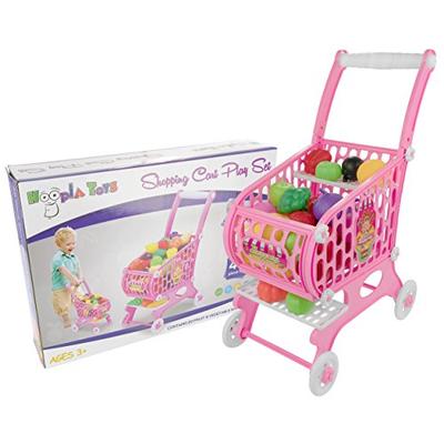 Hoopla Toys Kids & Toddler Pretend Play Toy Shopping Cart Set (48 Piece)