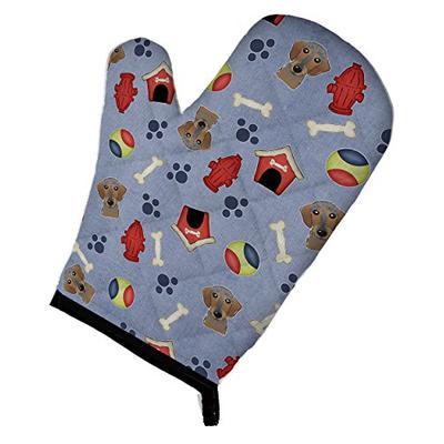 Caroline's Treasures BB4012OVMT Dog House Collection Wirehaired Dachshund Oven Mitt, Large, multicol
