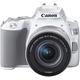 Canon EOS 250D Digitalkamera - mit Objektiv EF-S 18-55mm F4-5.6 IS STM (24, 1 Megapixel, 7, 7 cm (3 Zoll) Vari-Angle Display, APS-C-Sensor, 4K, Full-HD, DIGIC 8, WLAN, Bluetooth), weiß/silber