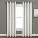 Faux Linen Absolute Grommet Blackout Window Curtain Panel Single White 52X84 - Lush Decor 16T003989