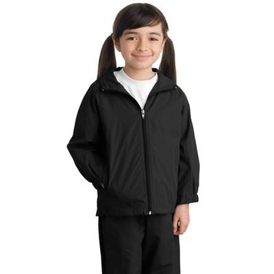 Sport-Tek Boys' Hooded Raglan Jacket XS Black