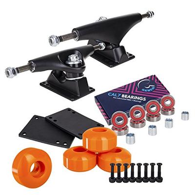 Cal 7 Skateboard Package | Complete Combo Set with 139 Millimeter / 5.25 Inch Aluminum Trucks, 52mm