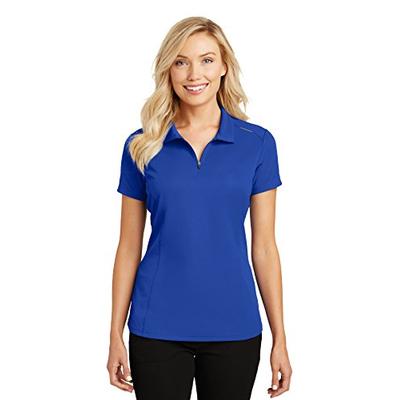 Port Authority Ladies Pinpoint Mesh Zip Polo. L580 True Royal XXL