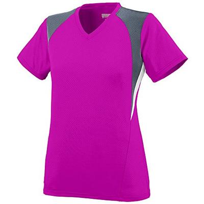 Augusta Sportswear Women's Mystic Jersey M Power Pink/Graphite/White