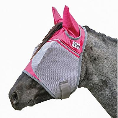 Cashel Crusader Fly Mask with Pink Ears, Benefits Breast Cancer - Size: Horse