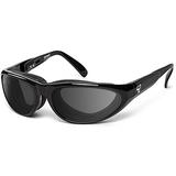 7eye by Panoptx Diablo Frame Sunglasses with Polarized Gray Lens, Glossy Black, Medium/Large screenshot. Sunglasses directory of Clothing & Accessories.