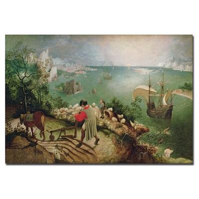 Landscape with Fall of Icarus 1555 by Pieter Bruegel, 30x47-Inch Canvas Wall Art