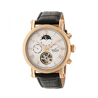 Heritor Automatic Men's 'Winston Semi-Skeleton' Jeweled Automatic Movement 316L Surgical-Quality Sta