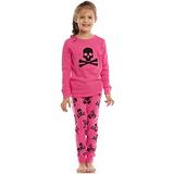 Leveret Two Piece Pajama Skull Pink 2 Years screenshot. Sleepwear directory of Clothes.